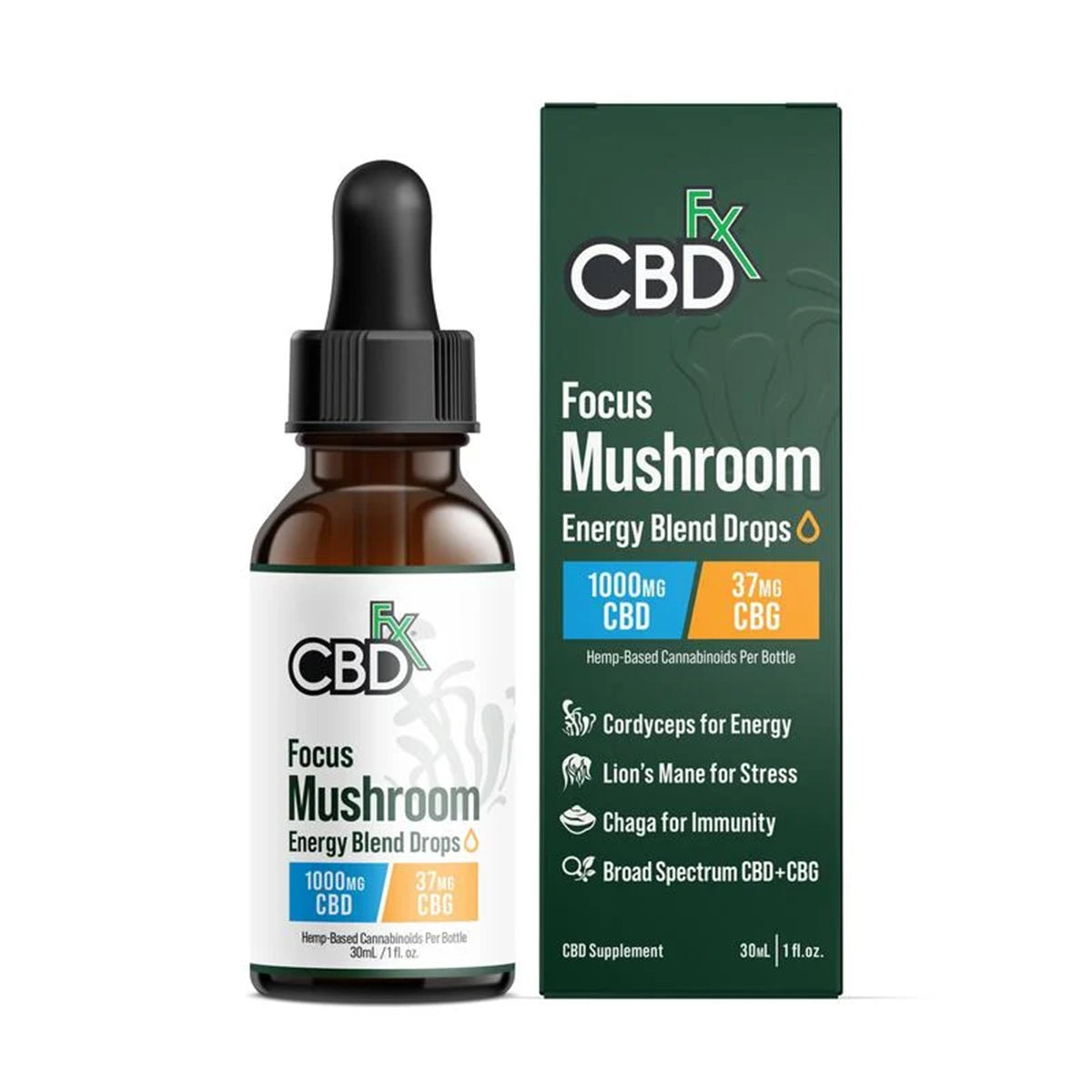 マッシュルーム CBDオイル（CBD1000mg＋CBG37mg）エネルギーブレンド - 30mL – CBDfx.jp