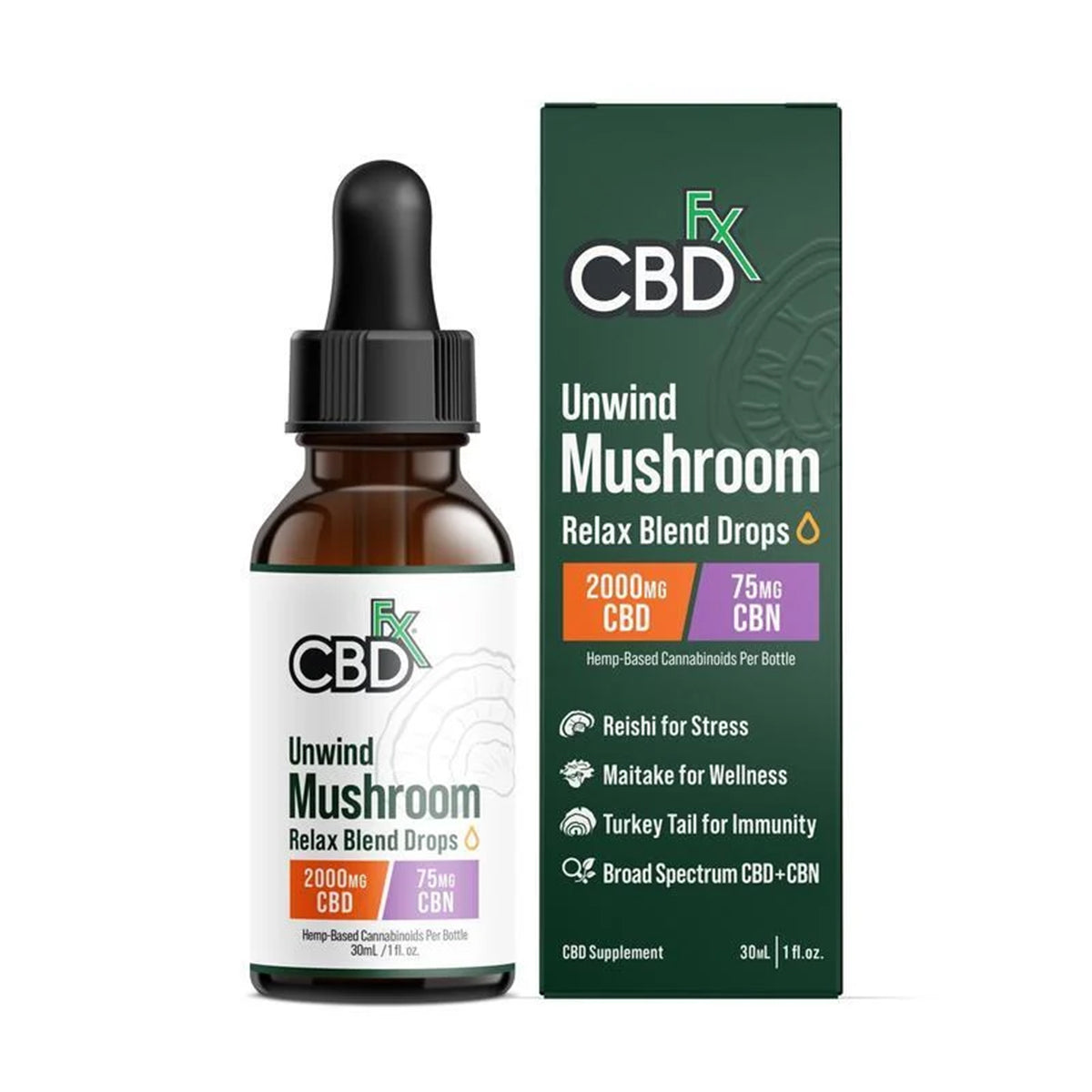 マッシュルーム CBDオイル（CBD2000mg＋CBN75mg）リラックスブレンド - 30mL 賞味期限2024年10月31日 – CBDfx.jp